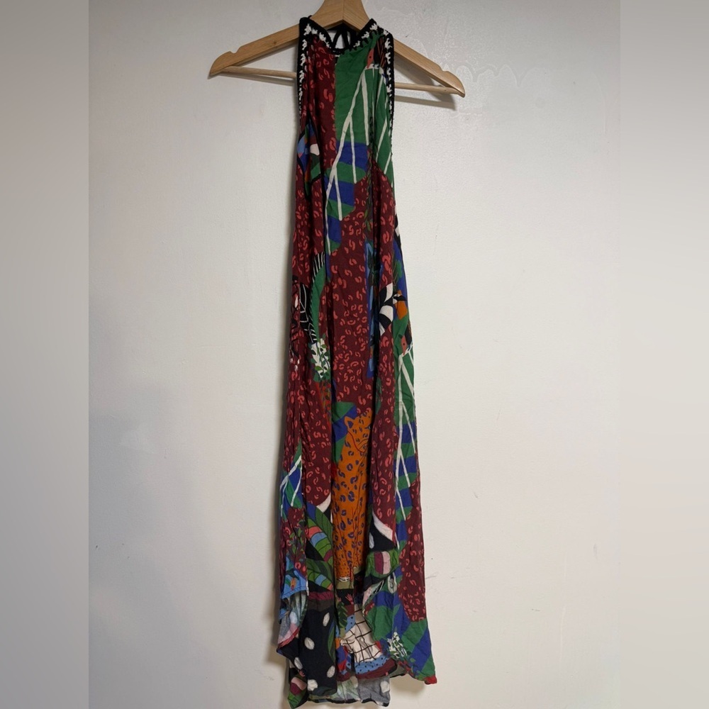 FARM Rio Jungle Scene Halter Maxi Dress – Size P (Small) - Picture 2 of 10